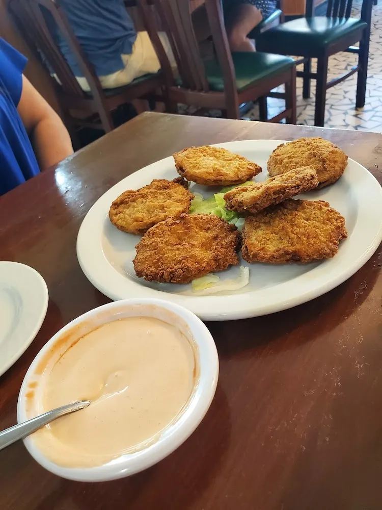 Fried Green Tomatoes Sour Creme and Special Sauce